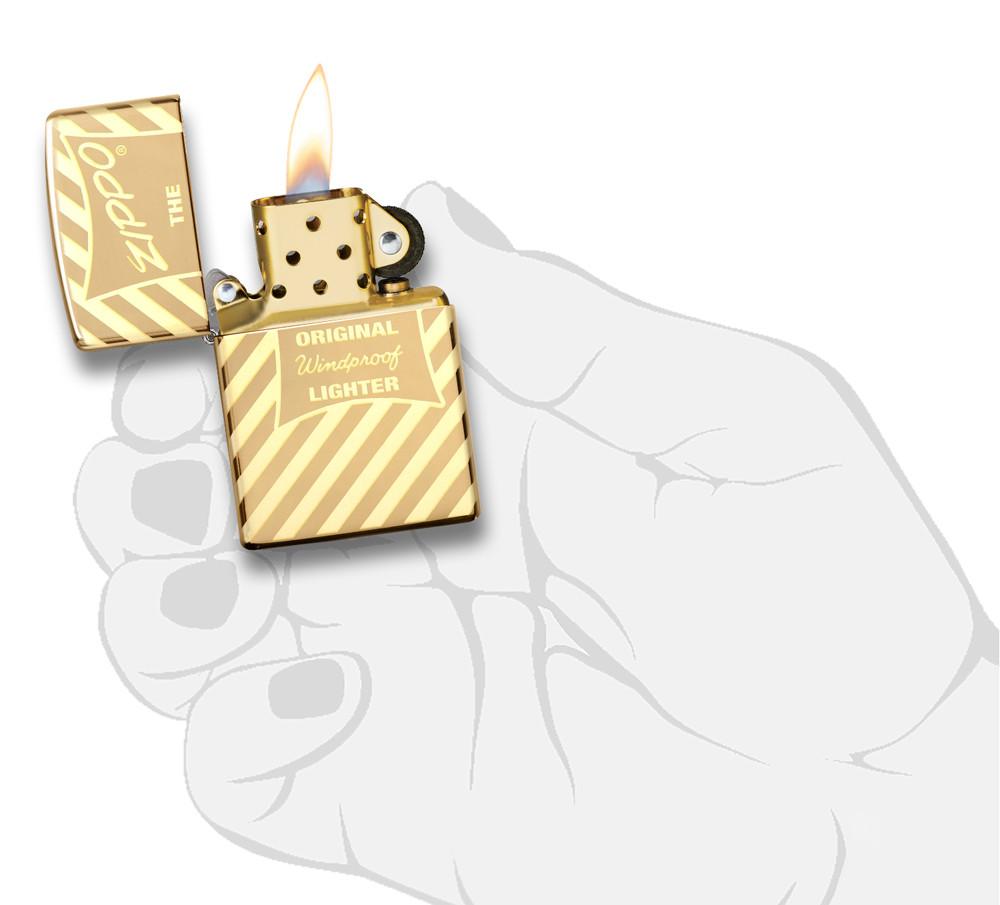 Vintage Zippo Box Top Windproof Lighter in hand